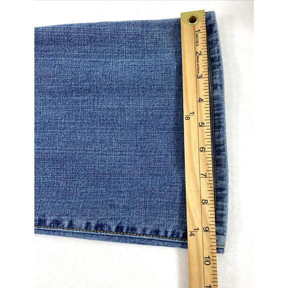 Levis 515 Bootcut Jeans Womens Size 16S Light Wash Denim Distress High Rise - Picture 10 of 12